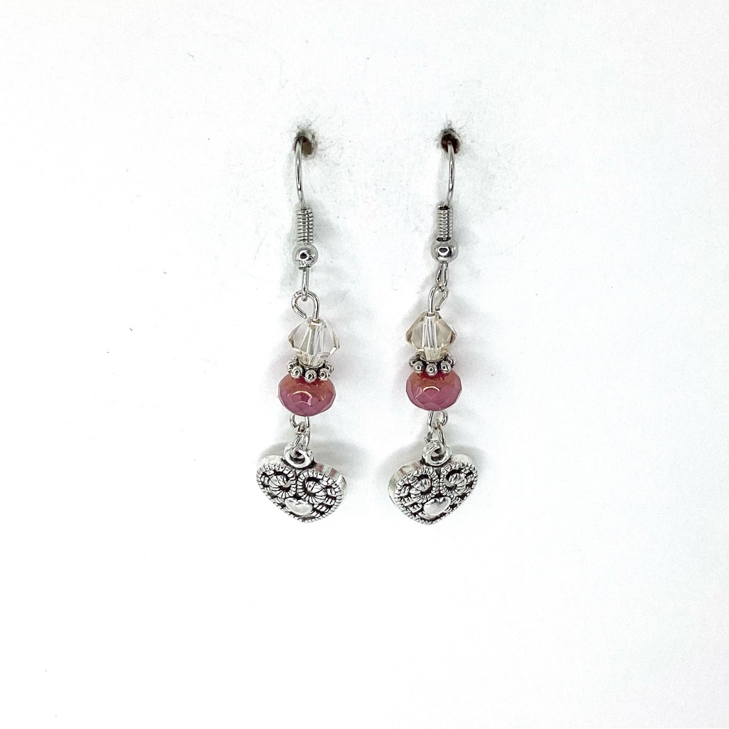 Heart Charm Earring Nwt 17$